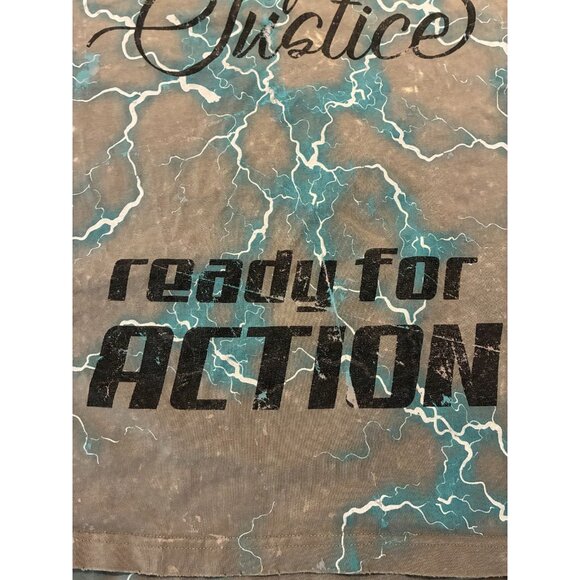 First Row Freedom Is Not Free T-Shirt Mens Medium Gray Graphic Rhinestone Flames - Picture 9 of 11